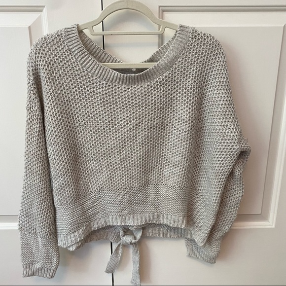 Express Knit Sweater With Tie on Back - Picture 2 of 4